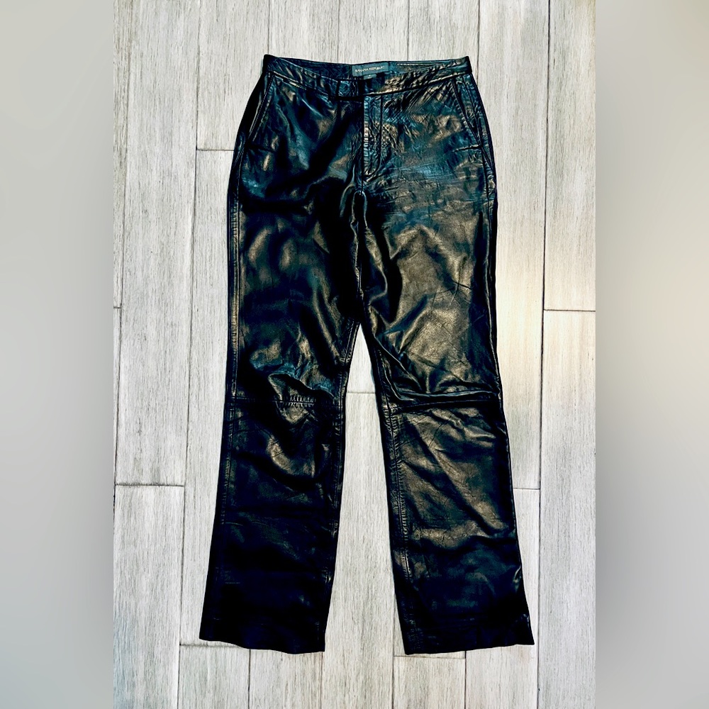 VINTAGE Banana Republic Genuine Leather Pants Women’s, Size 6, Black Lined